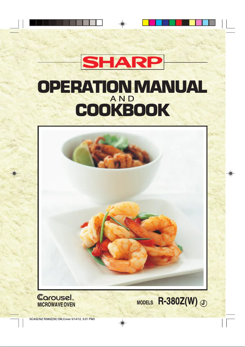 Page n°1 - Manuel utilisateur Sharp R-380Z