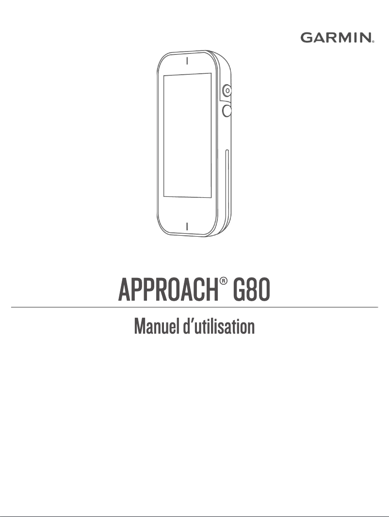 Page n°1 - Manuel utilisateur Garmin Approach G80