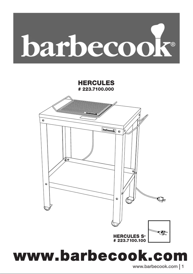 Página 1 del manual Manual de usuario Barbecook Hercules