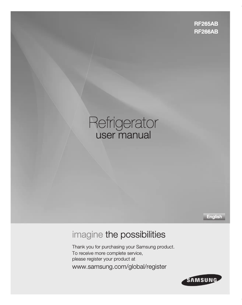 Page 1 de la notice Manuel utilisateur Samsung RF266ABBP