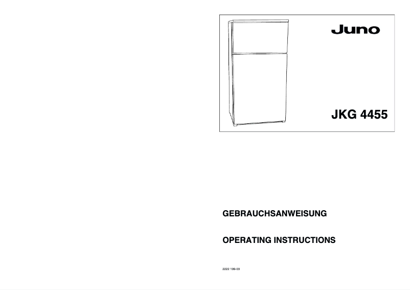 Image de la première page du manuel de l'appareil JKG4455