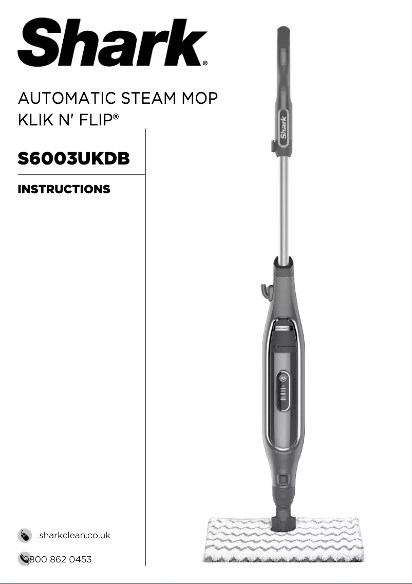 Page 1 de la notice Manuel utilisateur Shark Klik n’ Flip Automatic S6003UKDB