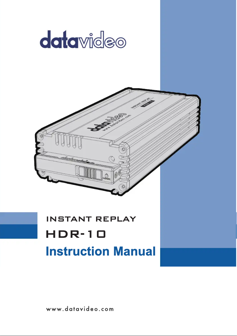 Page n°1 - Manuel utilisateur DataVideo HDR-10