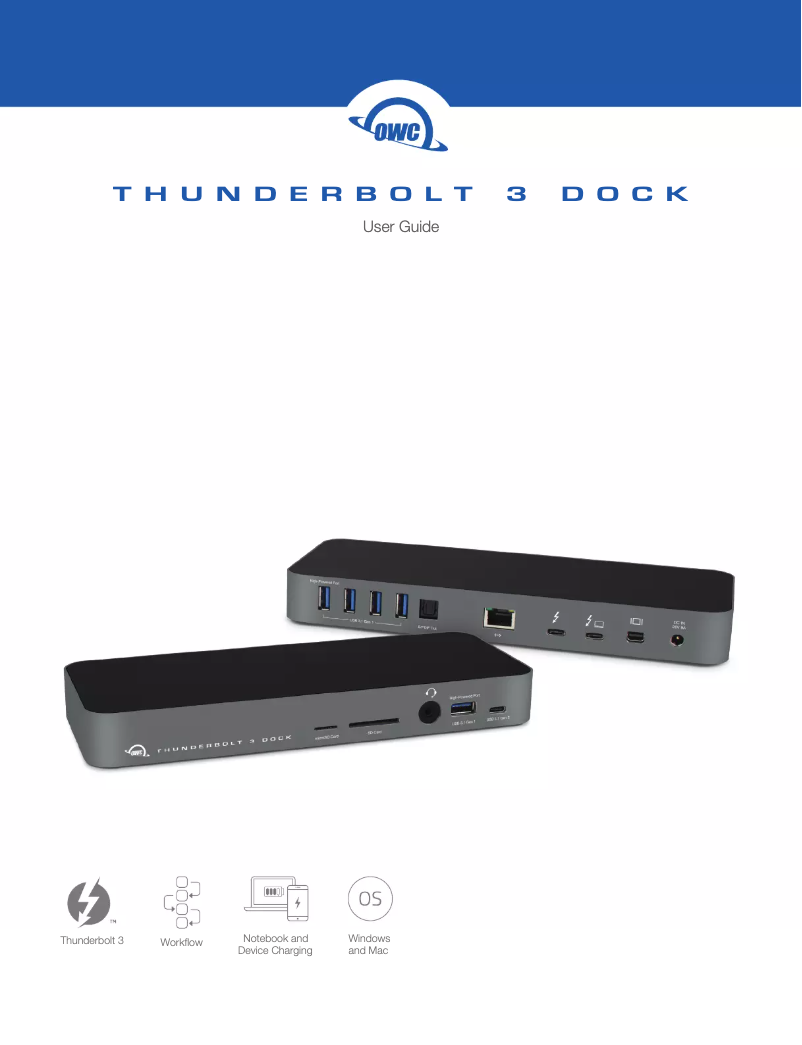 Page n°1 - Manuel utilisateur OWC Thunderbolt 3 Dock