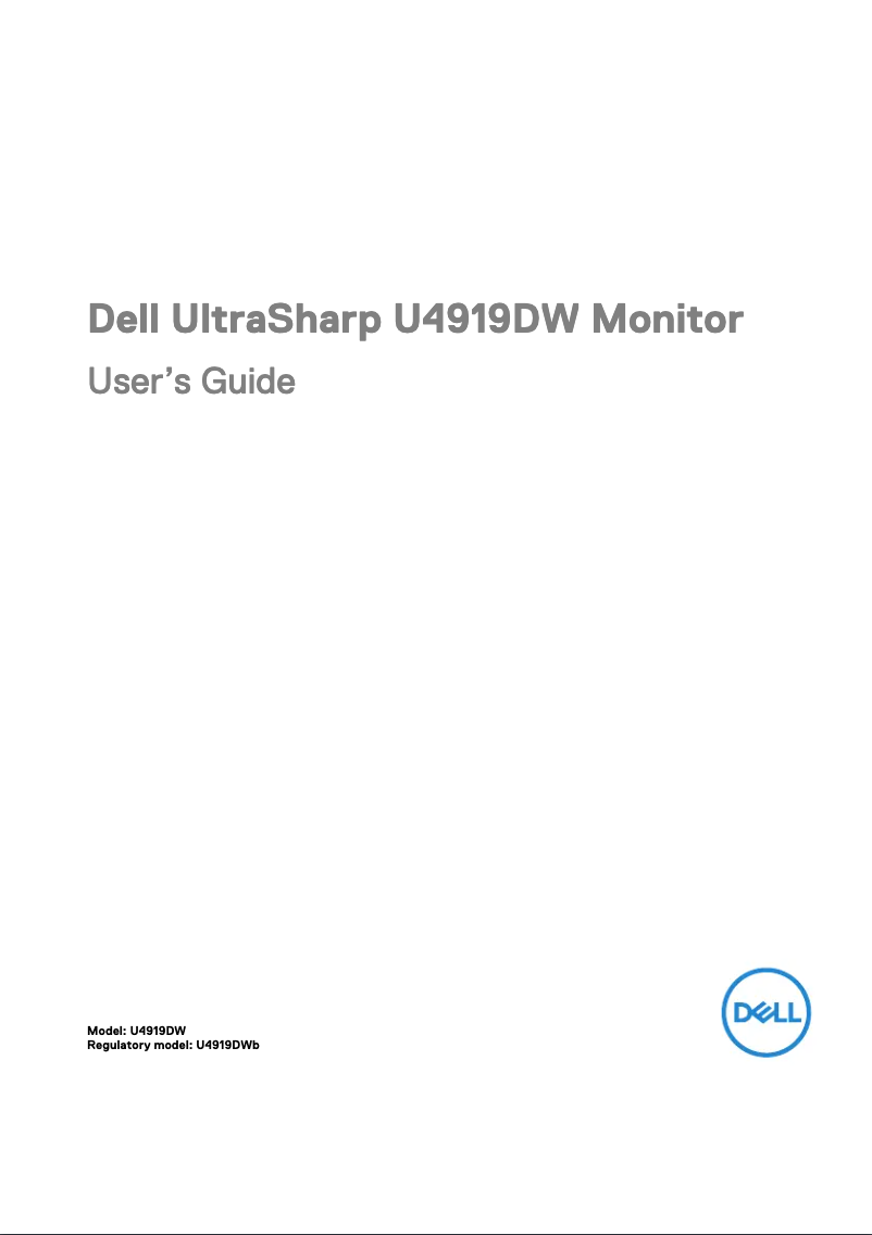 Page 1 de la notice Manuel utilisateur Dell UltraSharp U4919DW
