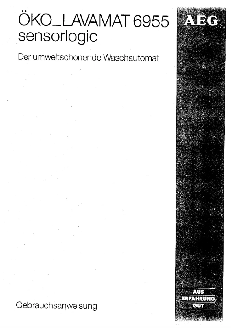 Page n°1 - Manuel utilisateur AEG Lavamat 6955