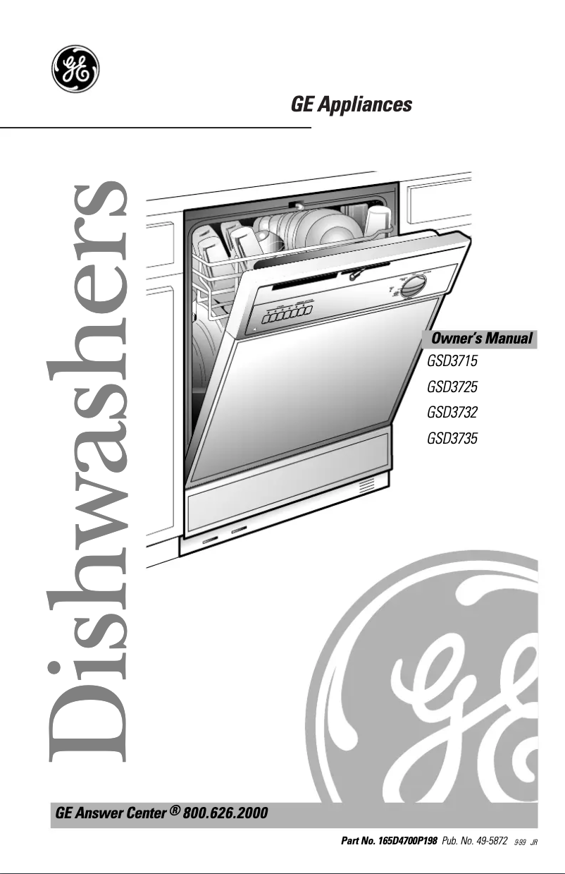 Page 1 of the manual Use and Maintenance Manual GE GSD3715DAA