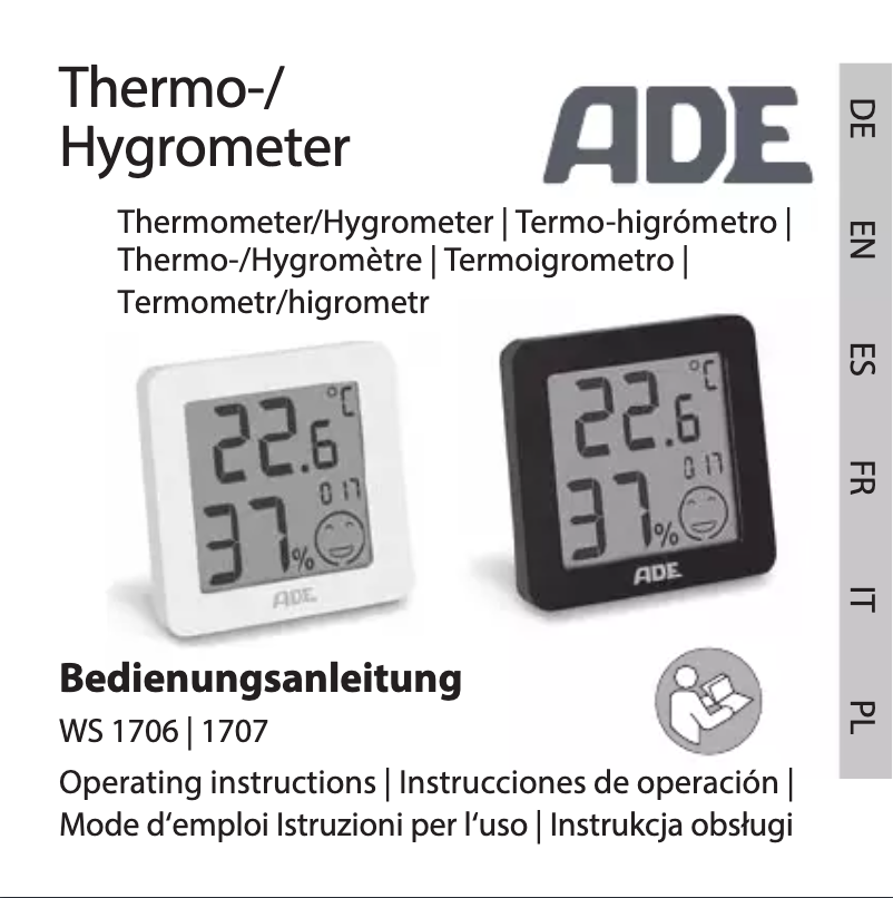 Page n°1 - Manuel utilisateur ADE WS 1707
