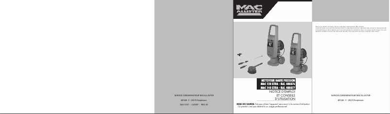 Page 1 de la notice Manuel utilisateur MacAllister MAC140XTRA