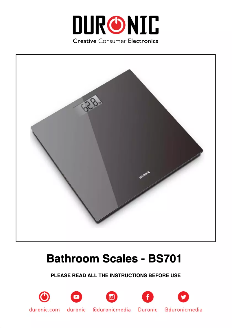 Page 1 de la notice Manuel utilisateur Duronic BS701