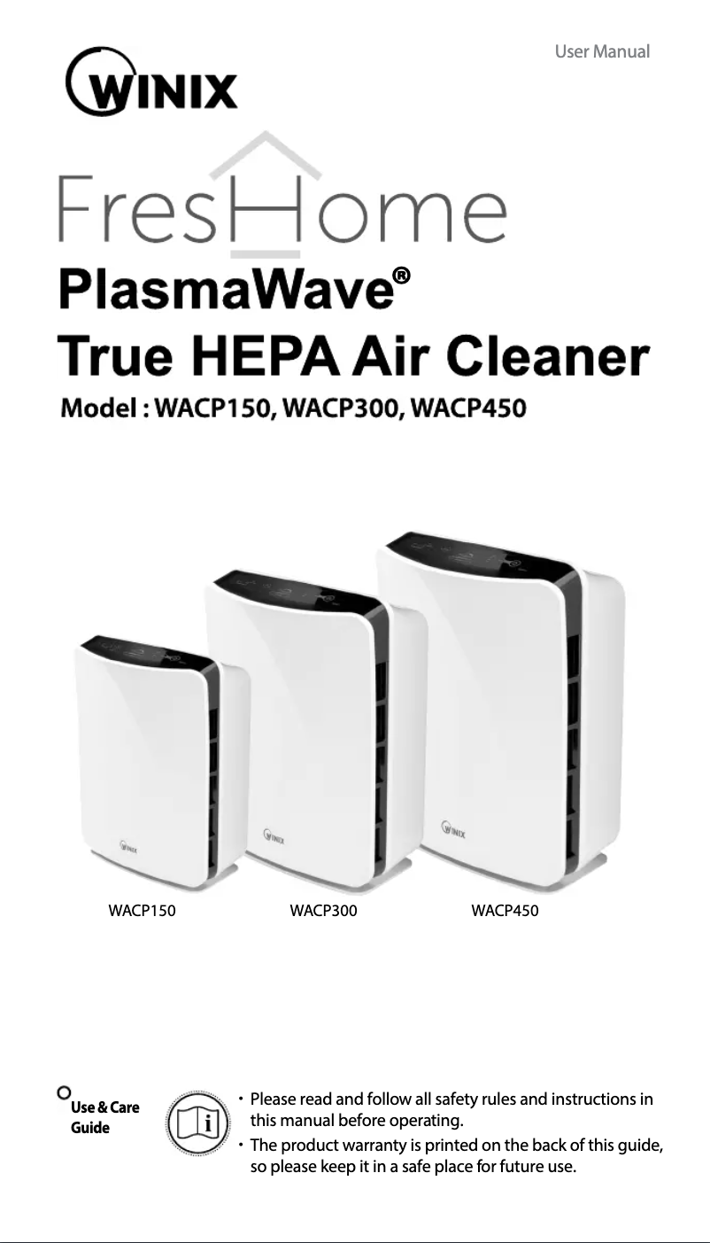 Image de la première page du manuel de l'appareil PlasmaWave WACP150