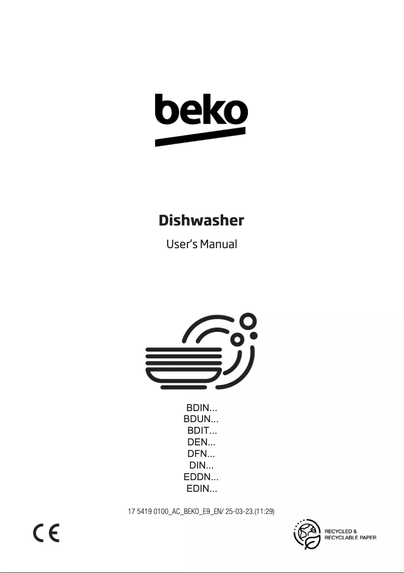 Page n°1 - Manuel utilisateur Beko BDIN36640