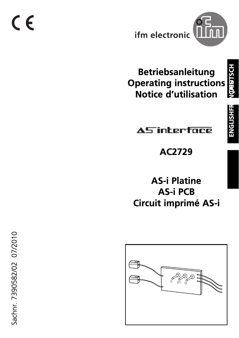 Page n°1 - Manuel utilisateur IFM AC2729