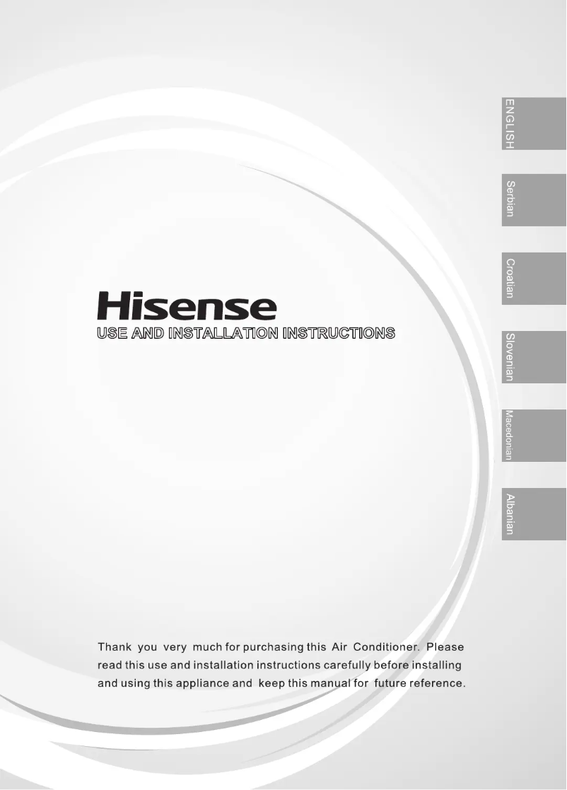 Page 1 de la notice Manuel utilisateur Hisense CF25YR1FG