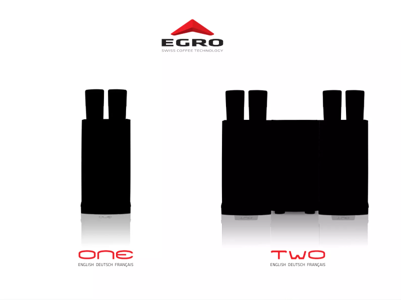 Page n°1 - Manuel utilisateur Egro ONE