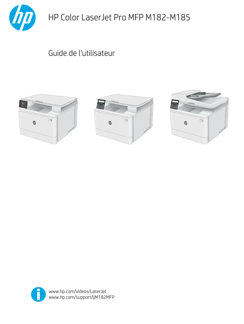 Image de la première page du manuel de l'appareil Color LaserJet Pro M183fw MFP