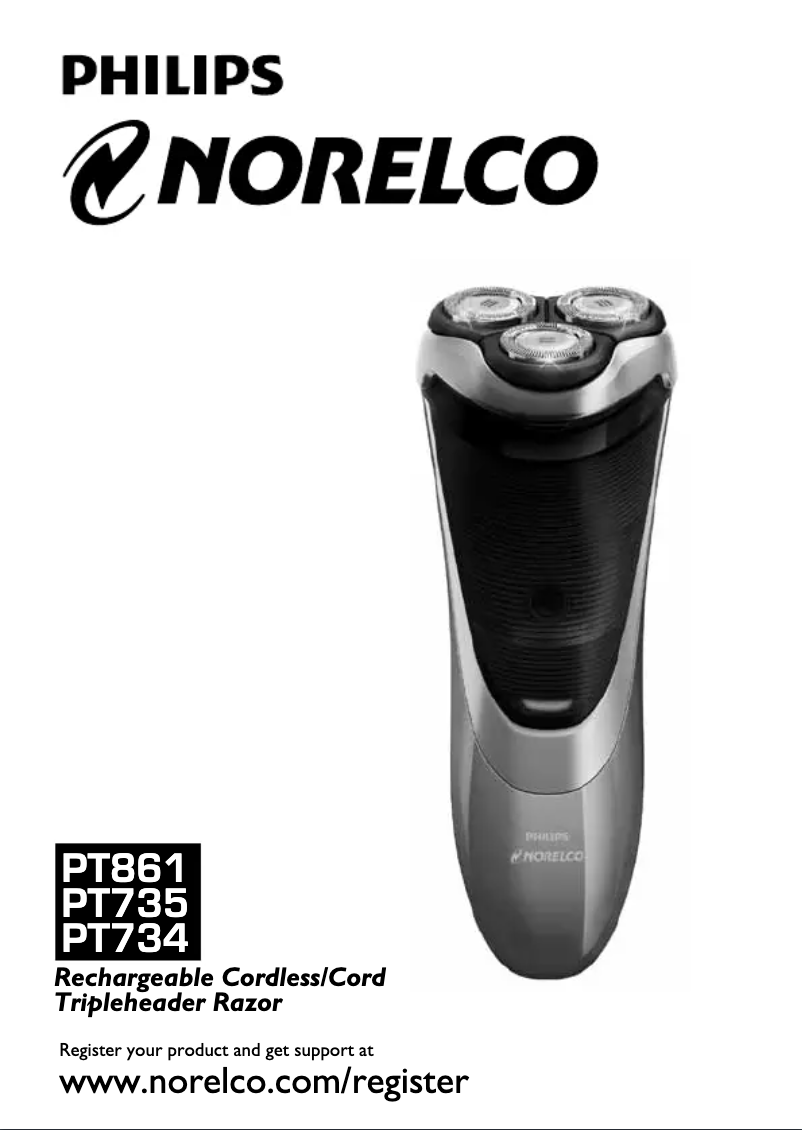 Page 1 de la notice Manuel utilisateur Philips PT734