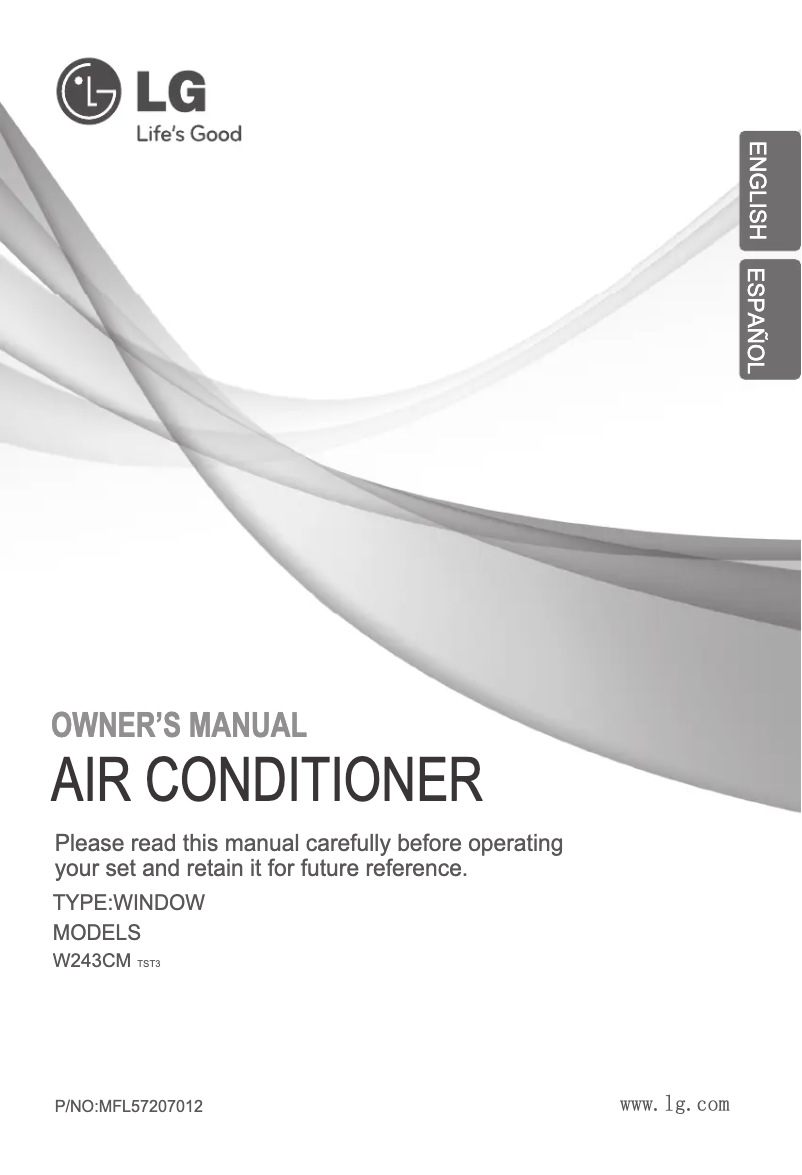 Página 1 del manual Manual de usuario LG W243CM