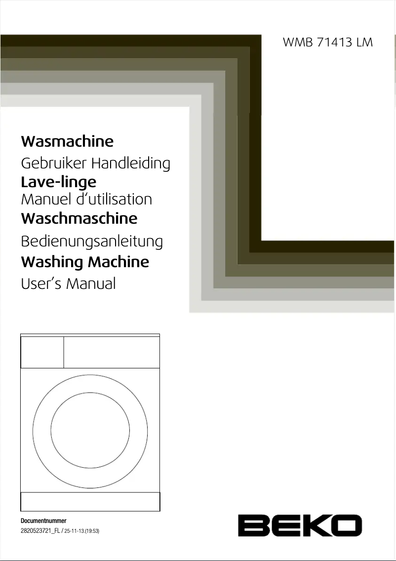 Image de la première page du manuel de l'appareil WMB 71413 LM