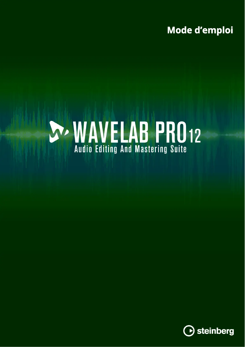 Page n°1 - Manuel utilisateur Steinberg WaveLab Pro 12
