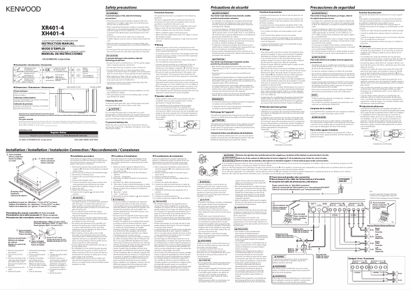 Página 1 del manual Manual de usuario Kenwood XH401-4