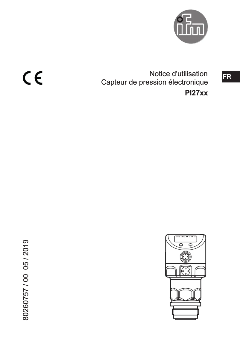 Page n°1 - Manuel utilisateur IFM PI2789
