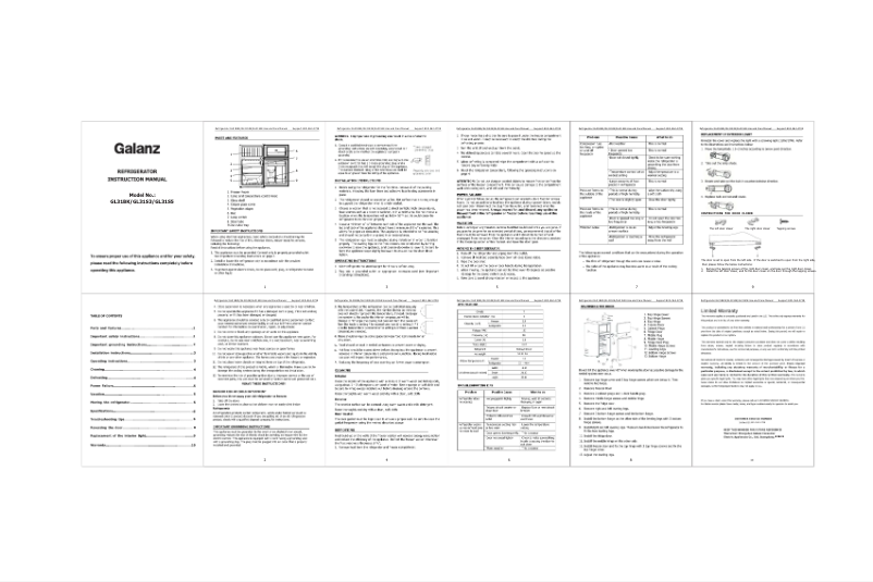 Page 1 de la notice Manuel utilisateur Galanz GL31BK