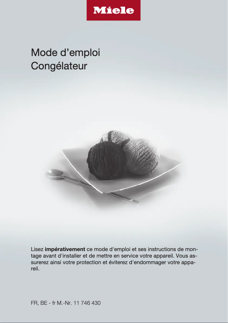 Page 1 de la notice Manuel utilisateur Miele FNS 7140 E