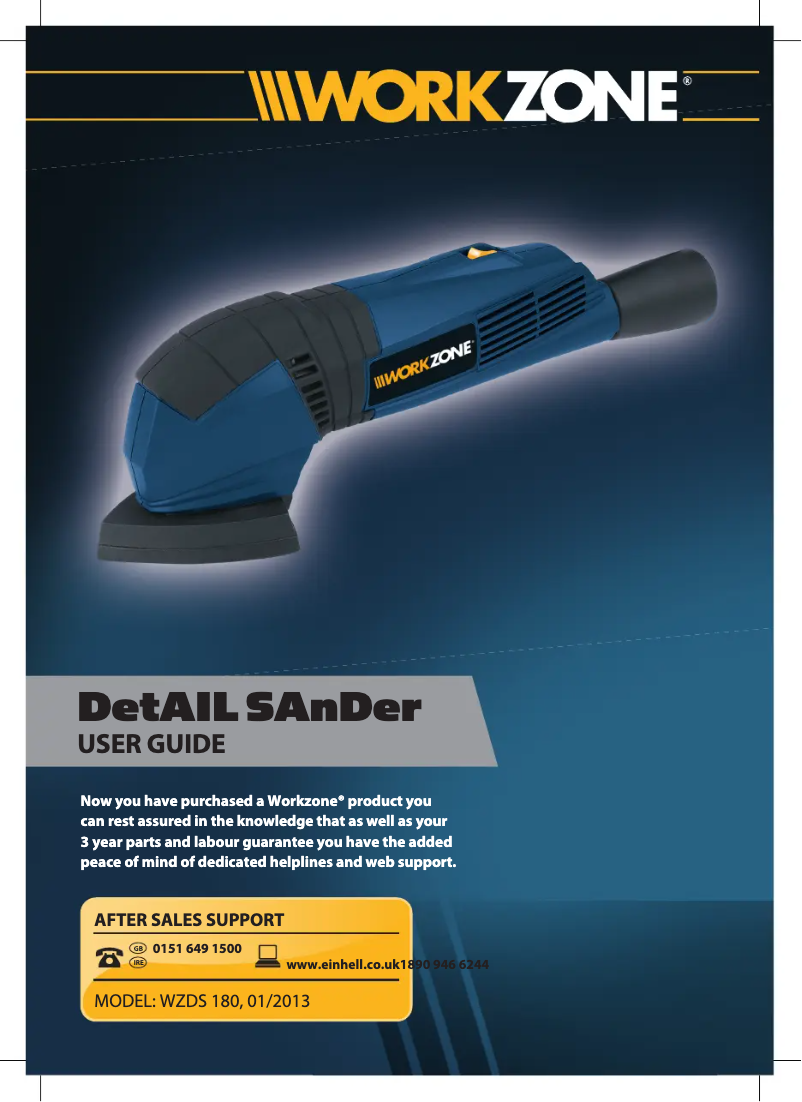 Page 1 de la notice Manuel utilisateur Workzone WZDS 180