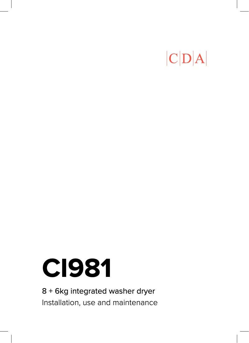 Page 1 de la notice Manuel utilisateur CDA CI981