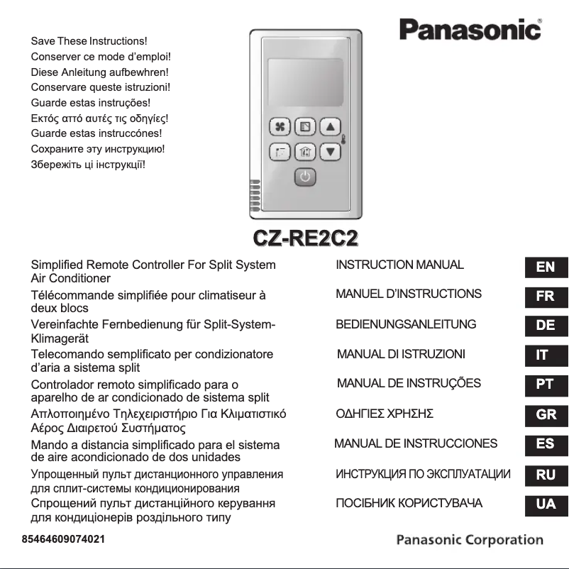 Página 1 del manual Manual de usuario Panasonic CZ-RE2C2