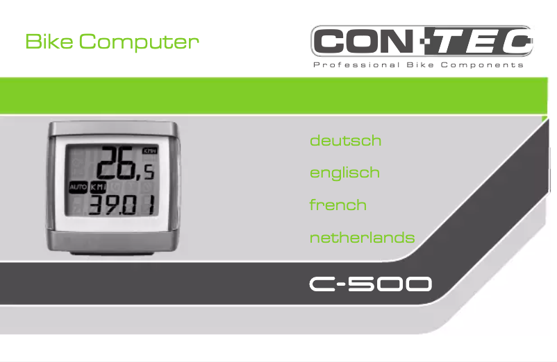 Image de la première page du manuel de l'appareil C-500