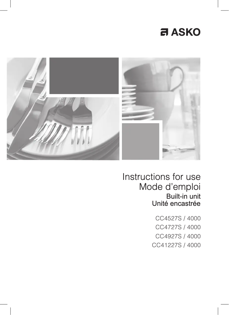 Page n°1 - Guide d'installation Asko CC4527S
