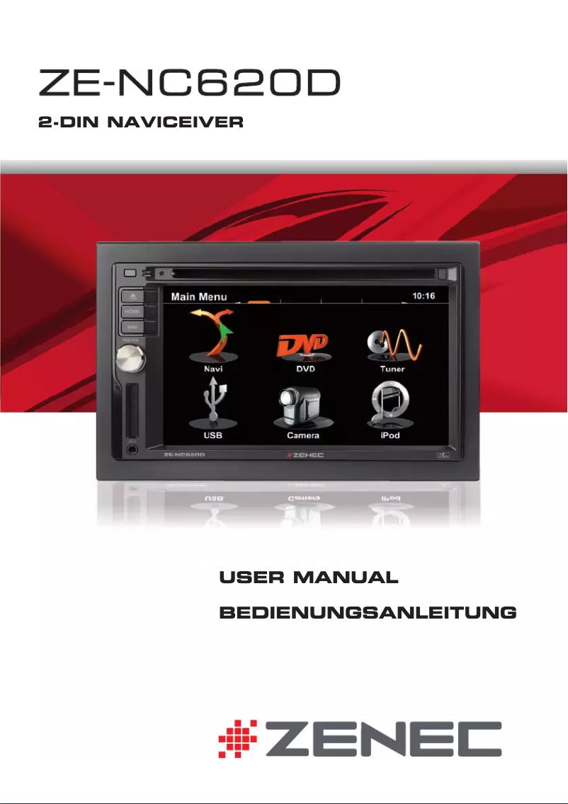 Page n°1 - Manuel utilisateur Zenec ZE-NC620DMH