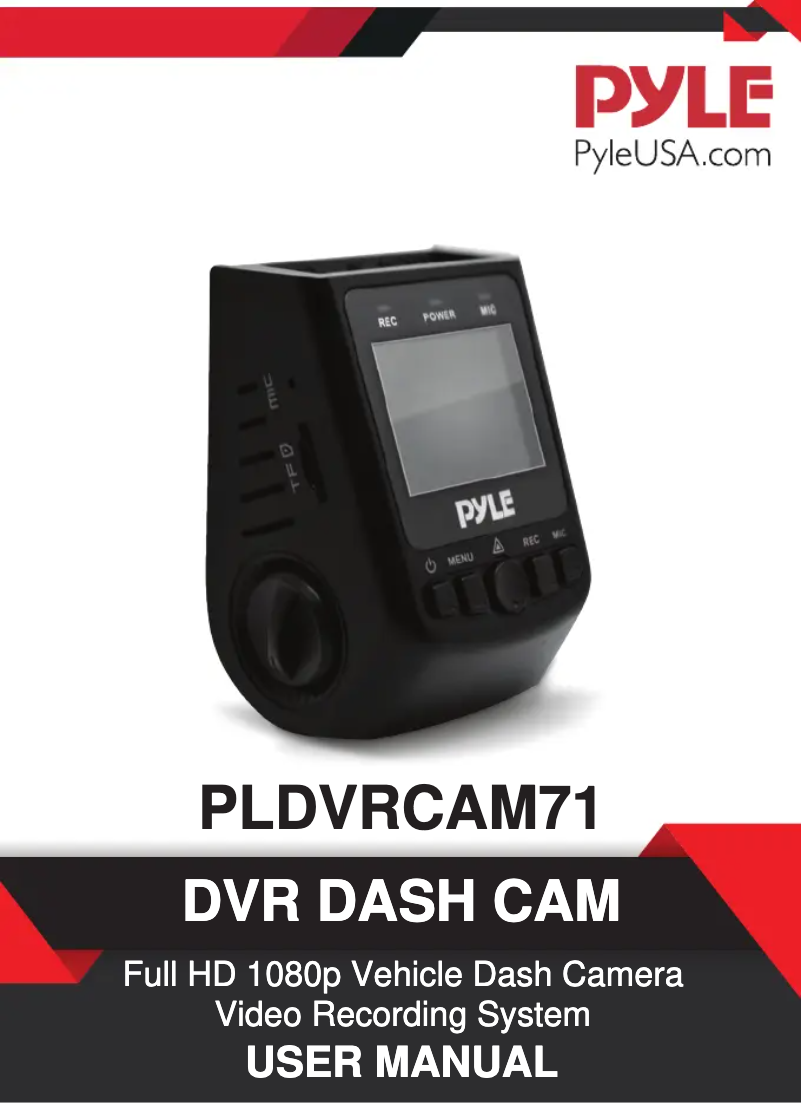 Page n°1 - Manuel utilisateur Pyle PLDVRCAM71.5