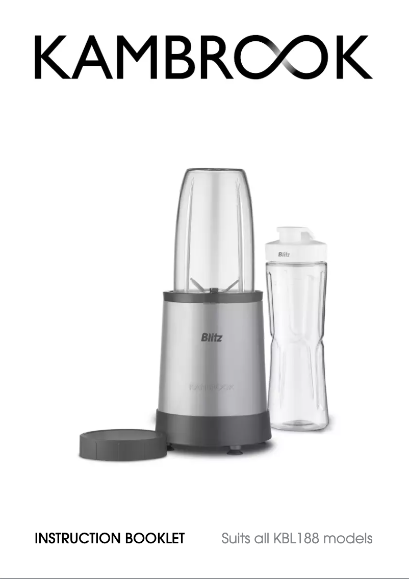 Page 1 de la notice Manuel utilisateur Kambrook BLITZ KBL188