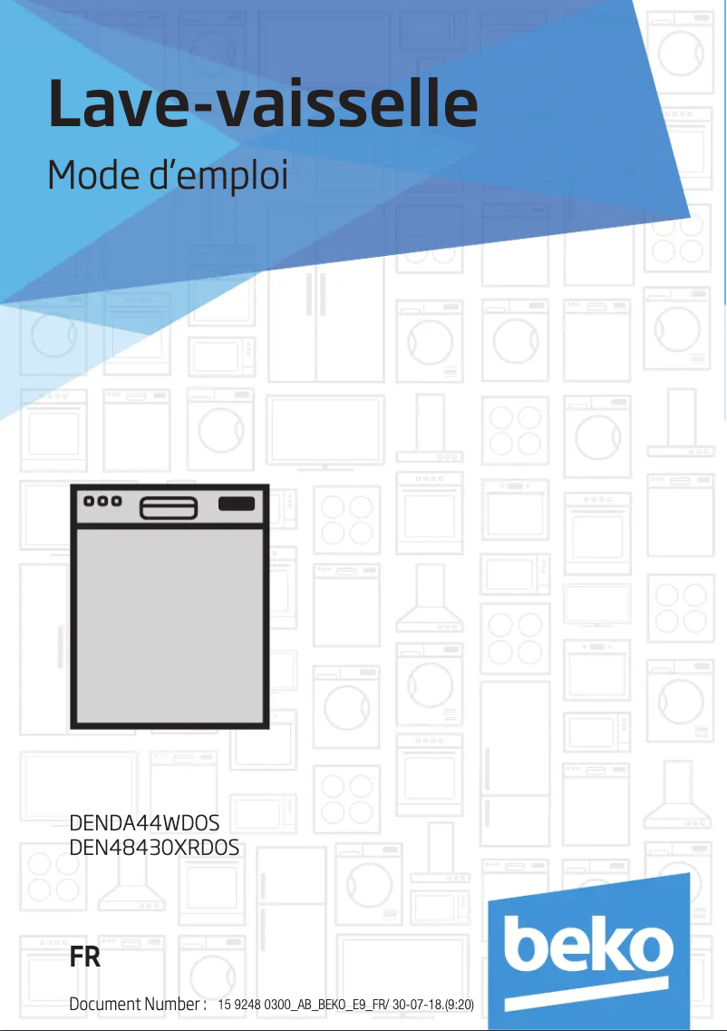 Page n°1 - Manuel utilisateur Beko DEN48430XRDOS