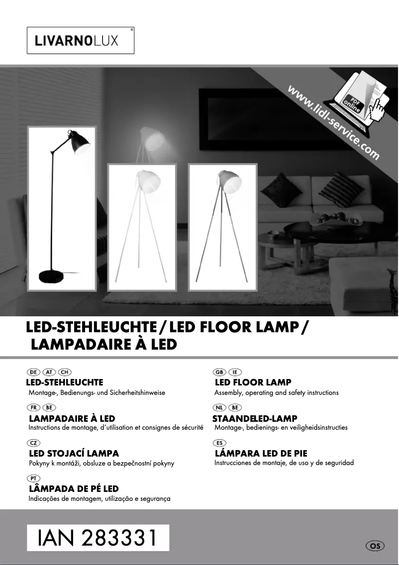 Page 1 de la notice Manuel utilisateur Livarno Lux IAN 277941