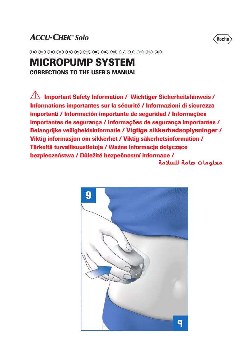 Image de la première page du manuel de l'appareil Solo Micropump System