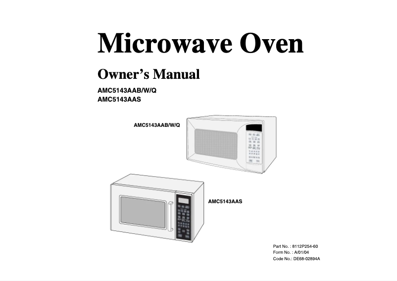 Page 1 de la notice Manuel utilisateur Whirlpool AMC5143AAW