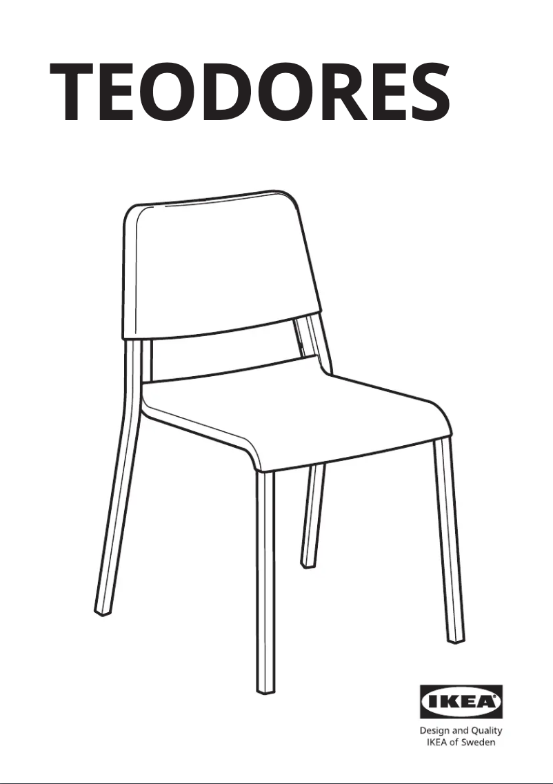 Page 1 de la notice Manuel utilisateur Ikea TEODORES 605.306.19