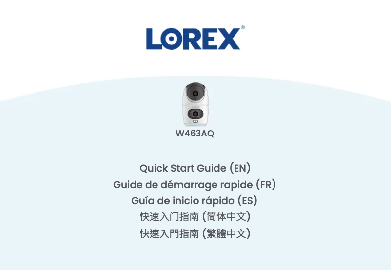 Image de la première page du manuel de l'appareil W463AQ