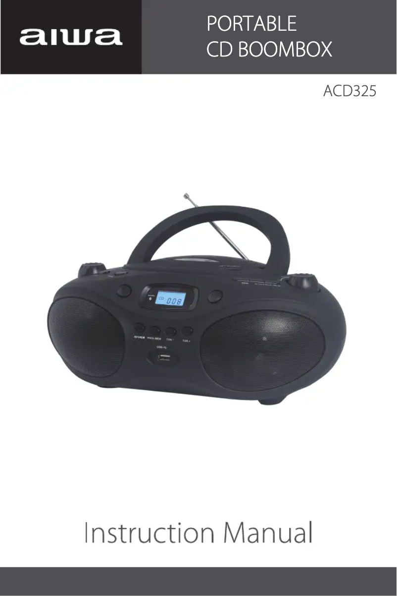 Page 1 de la notice Manuel utilisateur Aiwa ACD325