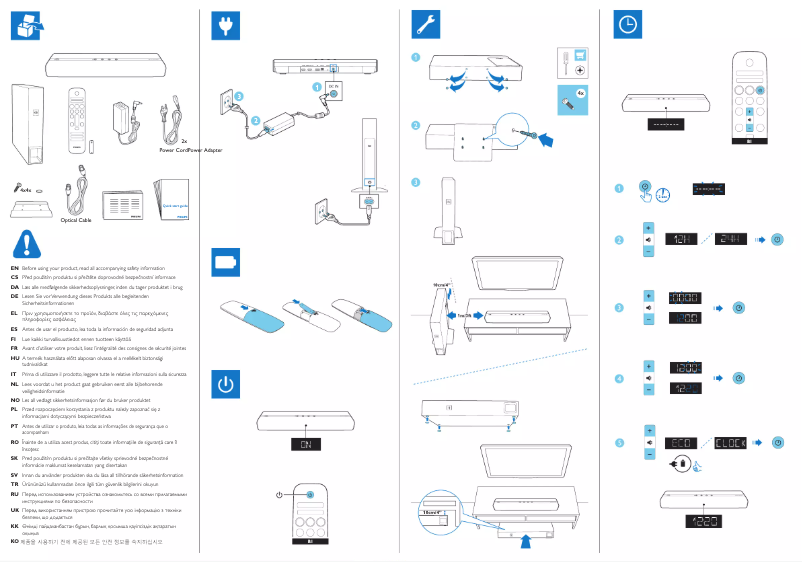 Página 1 del manual Guía de inicio rápido Philips Fidelio B1