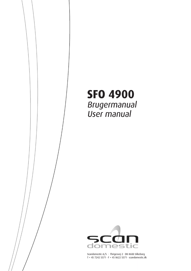 Page n°1 - Manuel utilisateur Scandomestic SFO 4900