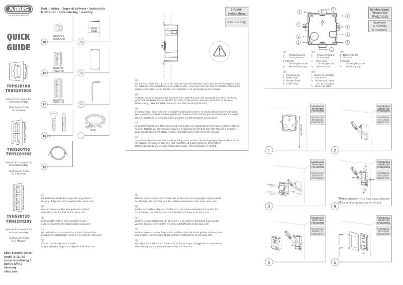 Page n°1 - Manuel utilisateur Abus TVHS20100S