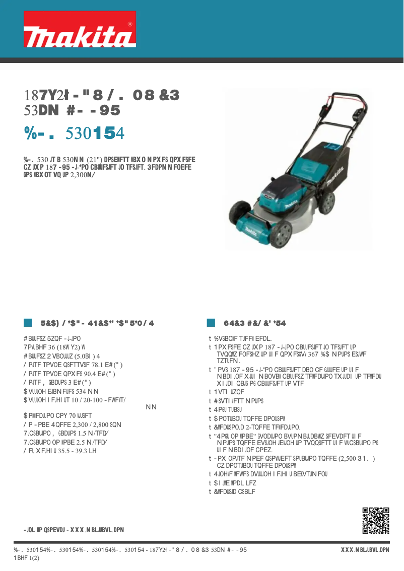 Image de la première page du manuel de l'appareil DLM530PT4