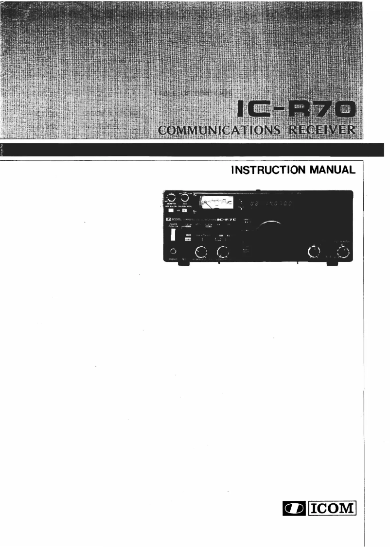 Page 1 de la notice Manuel utilisateur ICOM IC-R70