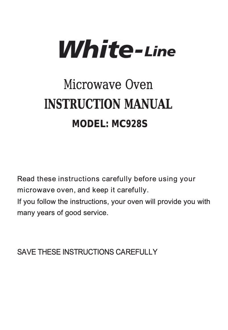 Page n°1 - Manuel utilisateur Whiteline MX928S