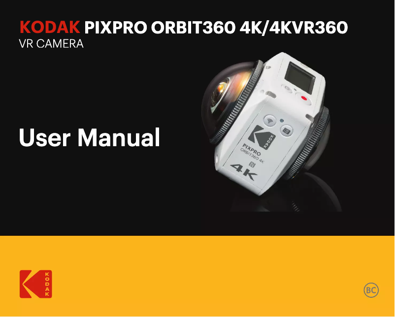 Image de la première page du manuel de l'appareil Pixpro Orbit360 4K
